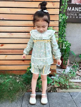 2019 Vara Nou-Veniți Copii Fete Rever Dall Tricou Pantalon Printesa Dulce Qulity Moale Confortabil Costum De Tip Boutique De Îmbrăcăminte Pentru Copii