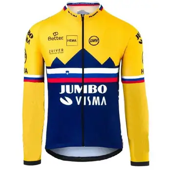 JUMBO VISMA 2020 iarna ciclism jachete barbati maneca lunga termică jersey fleece ropa de ciclismo de invierno mtb pro echipa de costume