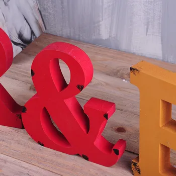 Lemn Scrisoare de Alfabetul englez DIY Personalizate Numele de Artă de Design Craft Bar Cafenea Miniaturi Recuzită Fotografie Decoratiuni Acasă