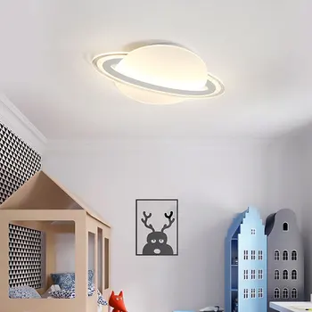 Camera copiilor lampă simplă dormitor modern lampa băiat și fată studiu ultra-subțire eliptice desene animate planeta led lampă de plafon ZM1019 33641