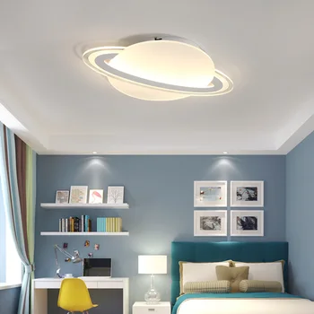 Camera copiilor lampă simplă dormitor modern lampa băiat și fată studiu ultra-subțire eliptice desene animate planeta led lampă de plafon ZM1019