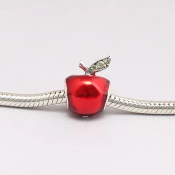 CodeMonkey S925 Argint Măr Roșu Margele DIY Bijuterii de Luare de Fructe se Potrivesc de Serie 3mm Bratara pentru Cadou de Crăciun S1516 3372