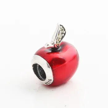 CodeMonkey S925 Argint Măr Roșu Margele DIY Bijuterii de Luare de Fructe se Potrivesc de Serie 3mm Bratara pentru Cadou de Crăciun S1516