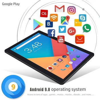 În 2020, cele mai Noi 10 9.0 inch Android Tablet PC 6G+128GB ROM Zece Nuclee Dual aparate foto 5.0 MP 1280*800 IPS Telefon 4G Tablete