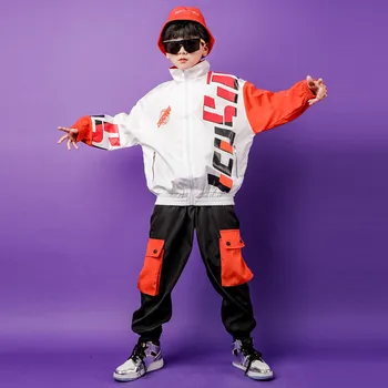 Conducerea Tactică Cargo Pantaloni pentru Copii Fete Hip Hop Îmbrăcăminte de Imprimare Băieți Dans Costum de Haine de Stradă 3394