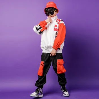 Conducerea Tactică Cargo Pantaloni pentru Copii Fete Hip Hop Îmbrăcăminte de Imprimare Băieți Dans Costum de Haine de Stradă