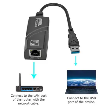 Mini USB 3.0, Gigabit Ethernet Adaptor USB la RJ45 Lan placa de Retea pentru Windows 10 8 7 XP Laptop PC