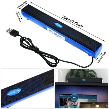 Portabile pentru Laptop/Computer/PC Difuzor Amplificator Difuzor USB Soundbar Bara de Sunet Stick Music Player Boxe Pentru Tableta Notebook