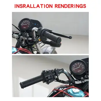 7/8 Inch 22mm Electrice Incalzite Ghidon de Prindere LED Indicator de Încălzit, 5 Viteze Regla Temperatura Motocicletă Mâner Bar Universal