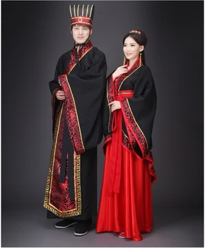 Antic chinez Haine Hanfu Cosplay costum pentru Bărbați și Femei, Adulți Costume de Halloween pentru Cupluri
