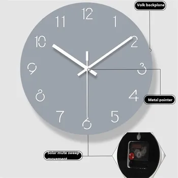 12 inch Culoare Solidă Ceas de Perete-Oglindă Acril Design Modern Gravate cu Laser 3D Ceasuri Mut Reloj de Pared Decorare Dormitor 3492