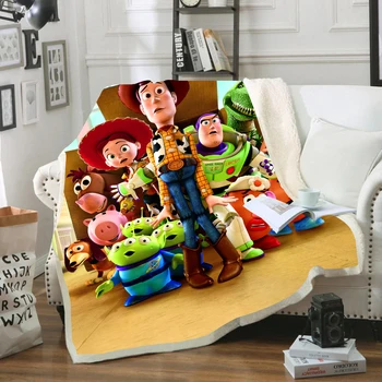 Disney Toy Story Sheriff Woody, Buzz Lightyear Copil Pătură de Pluș Arunca Canapea lenjerie de Pat lenjerie de Pat pentru Baieti pentru Copii Cadouri de Crăciun 35086