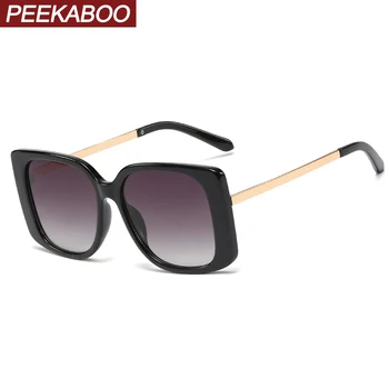 Peekaboo mare pătrat ochelari de soare femei de moda gradient lens 2020 leopard negru doamnelor ochelari de soare uv400 picătură de transport maritim jumătate metal