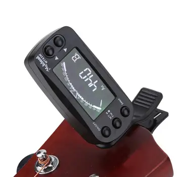 2 în 1 Instrument cu Coarde Chitara Tuner Metronom Portabil Clip-on LCD Digital Tuner Ukulele Instrumente cu Coarde Accesorii