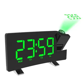 Ceas cu Alarma Snooze Timer Iluminare Proiector Radio FM USB Proiecție LED Backlight Display Ceas Deșteptător Ceasuri de Masă de Ceas Modern 35573