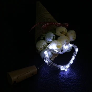 Cupru DIY LED Lumini Șir cu Sticla cu Dop pentru Sticla de Artizanat Sticla Zână Acasă Decorare Nunta Lampa de Plută Lumină de Crăciun