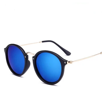 New Sosire Rotund ochelari de Soare Retro Bărbați femei Brand Designer de ochelari de Soare Vintage Strat Oglindă Oculos De sol UV400 35688