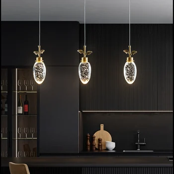 Moderne de lux, toate-cupru lampă de cristal restaurant CONDUS candelabru Nordic acasă de iluminat interior dormitor, bucatarie Pandantiv Lumini