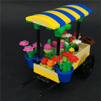 Jucarie Floare Masini de Constructii Magazin Blocuri de Stradă Oraș Grădină Armă Militară MOC Accesorii DIY Kituri de Jucarii Pentru Copii