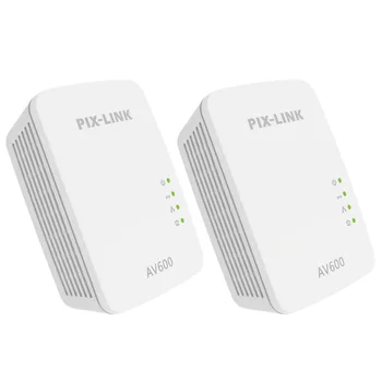1Pair PIXLINK PL01A 600Mbps Powerline Starter Kit Adaptor de Rețea, AV600 Ethernet PLC Adaptor de Înaltă Compatibil cu IPTV Homeplug