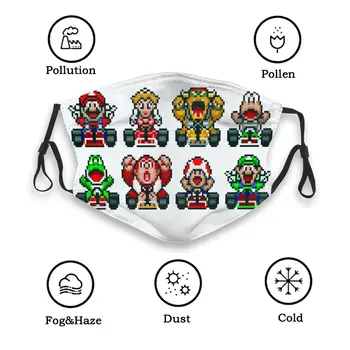Super Mario Kart Copil Reutilizabile Masca Praf, Masca Capacul De Protecție Respiratorie Gura Mufla