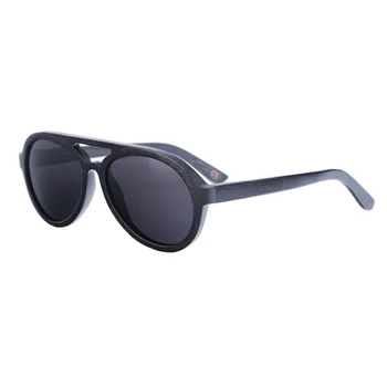 BerWer Nou bambus negru ochelari de Soare Polarizat Manual de Bambus pentru femei ochelari de Soare Barbati Gafas Oculos De Sol