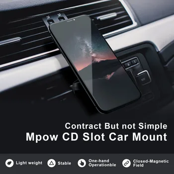 Mpow 098A Universal CD Slot de Masina de Montare Suport Instalare Usoara Masina cu Suport pentru Telefon de 360 de Grade Rotativ Magnetic GPS, Suport Pentru Masina