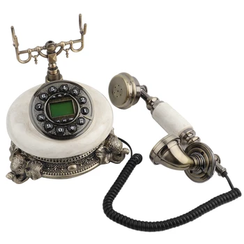 European Antic Telefon Rotativ Design Retro Telefon Fix cu Fir de Telefon Telefon de Epocă FSK/DTMF ID-ul Apelantului pentru Acasă 3720
