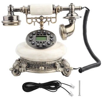 European Antic Telefon Rotativ Design Retro Telefon Fix cu Fir de Telefon Telefon de Epocă FSK/DTMF ID-ul Apelantului pentru Acasă