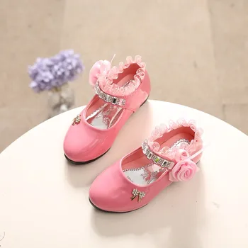 SAGACE Mici Copii Fata de Printesa din Dantela de Cristal Dans Pantofi Singur Copil Fată Casual, Confortabil pentru Copii Fete Pantofi de Toamnă de Primăvară 37458