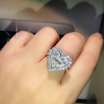 2021 nou la modă inima 925 sterling silver moda inel de fată iubitorii de dragoste partid cadou bijuterii en-gros R5915