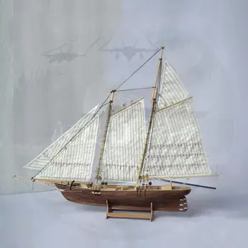 LeadingStar 1:120 DIY din Lemn de Asamblare Corabie Model Clasic Barca de Navigatie Tăiere cu Laser Proces de Puzzle Jucarii ZK30