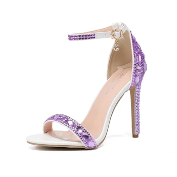 Noul flash nunta de diamant pantofi, toc 11cm rochie de mireasa, sandale sexy, pantofi pentru femei, pantofi de partid, strălucitoare, pantofi pentru femei
