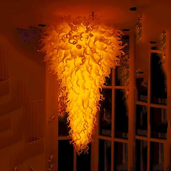 Modern de Aur Candelabru de luat Masa de Living Iluminat Vila de Lux Mână cu sufletul la gură de Sticlă Candelabru Lămpi la 110V 240V LED-uri de Iluminat
