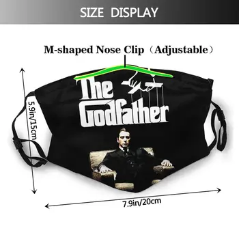 Nașul Corleone Lavabil Tipărite Gura Masca de Fata Anti Vânt Praf cu Filtre de Poliester Capacul de Protecție Respiratorie
