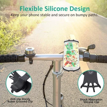 360° Roti Biciclete Phone Holder Anti-alunecare cu Bicicleta Suport de Telefon Mobil Mount Ghidon pentru iphone Huawei Samsung GPS Soclului