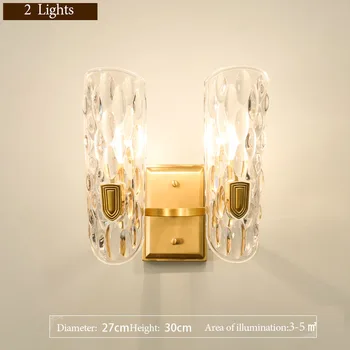 FSS Alama Antic Glob Pin-Up Lampă de Perete Modernă de Aur de Lux cu LED Corpuri de iluminat Camera de zi Sticlă Clară Lumini Transport Gratuit