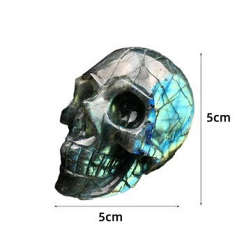 2 Inch Forma Craniului Decor De Halloween Naturale De Piatră Sculptate Ornamente Decor Acasă 39183