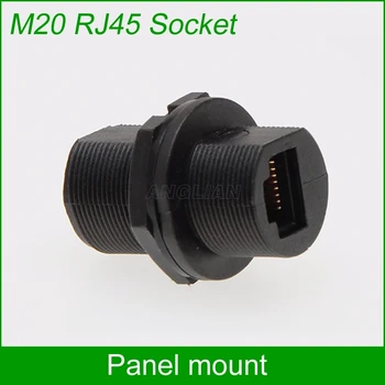 M20 RJ45 ecranat cu Montare pe Panou Conector Grad O calitate Praf AP caseta adaptor de Rețea LAN prin cablu de extensie soclu capac 10 unități