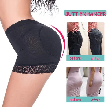 Femei Căptușit Fund De Ridicare Lenjerie Body Shaper Hip Enhancer Shapewear Pantaloni Scurți Fără Sudură Dantela Respirabil Prada Pantalon