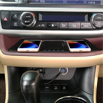 10w car încărcător wireless QI pentru Toyota Highlander 2016 2017 2018 2019 încărcător de telefon mobil de încărcare palte accesorii