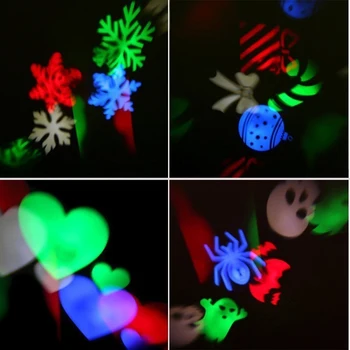 LED Laser Proiector Lumina Fulg de nea Elan Lampa de Proiecție Scenă de Interior, Iluminat Exterior 20 De Modele de Anul Nou Decor de Crăciun