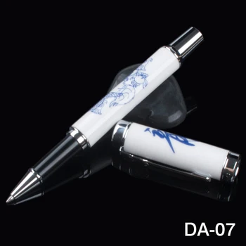 De lux roller ball pen Jinhao Albastru și Alb Portelan Dragon Pix 0.7 mm Peniță din Metal ceramica rollerball pen