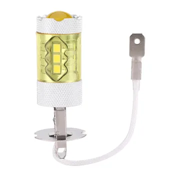 1 Pereche 12-24V 80W H3 16SMD LED Galben rezistent la șocuri Mașină de Ceață Lampa de Lumina Becuri cu consum Redus de energie de economisire a energiei coajă de metal