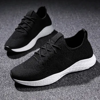 GNOME Alb Negru Gri Rosu Plus Size 48 De Adidași Bărbați Țese Respirabil Pantofi Casual Barbati de Brand Designer de Tenis Barbati Pantofi