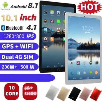 2020 Android 8.0 Tableta Pc De 10.1 Inch 4G Telefon Tableta PC 10 Core RAM 6GB ROM 128GB Tablete 10 Copii Tableta FM GP Tableta Android