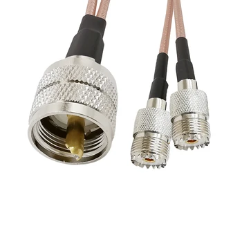 PL-259 Splitter Conector UHF PL259 de sex Masculin la Dublu UHF SO239 de sex Feminin RG316 Coadă Cablu de Extensie Pentru HAM Radio CB Antena Sarcina