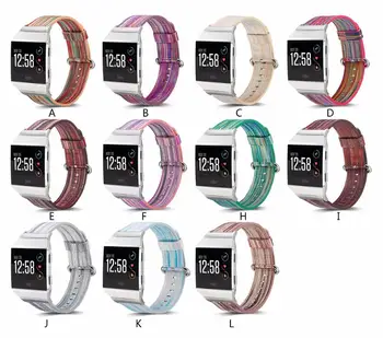 Noi Fitbit ionic curea Apple watch universal din Piele Bratara bratara curcubeu 2345 Iwatch Fitbit ionic din piele pictat curea