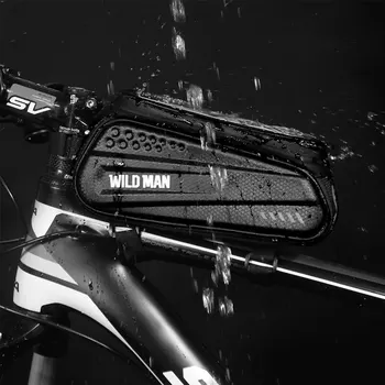 OMUL SĂLBATIC Bicicleta Ghidon Sac TPU Ecran Tactil rezistent la apa Rama de Sus Fata Tub Sac de Ciclism costum de 4.7-6.5 inch Telefon Mobil 4211