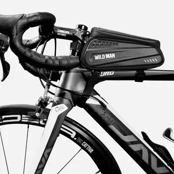 OMUL SĂLBATIC Bicicleta Ghidon Sac TPU Ecran Tactil rezistent la apa Rama de Sus Fata Tub Sac de Ciclism costum de 4.7-6.5 inch Telefon Mobil